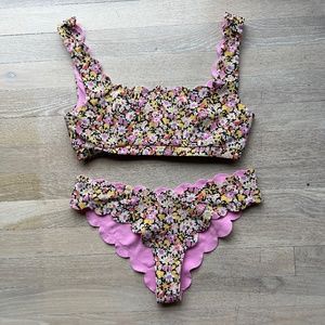 Marysia Swim, Reversible Flower/Hot Pink 2-piece (size medium)